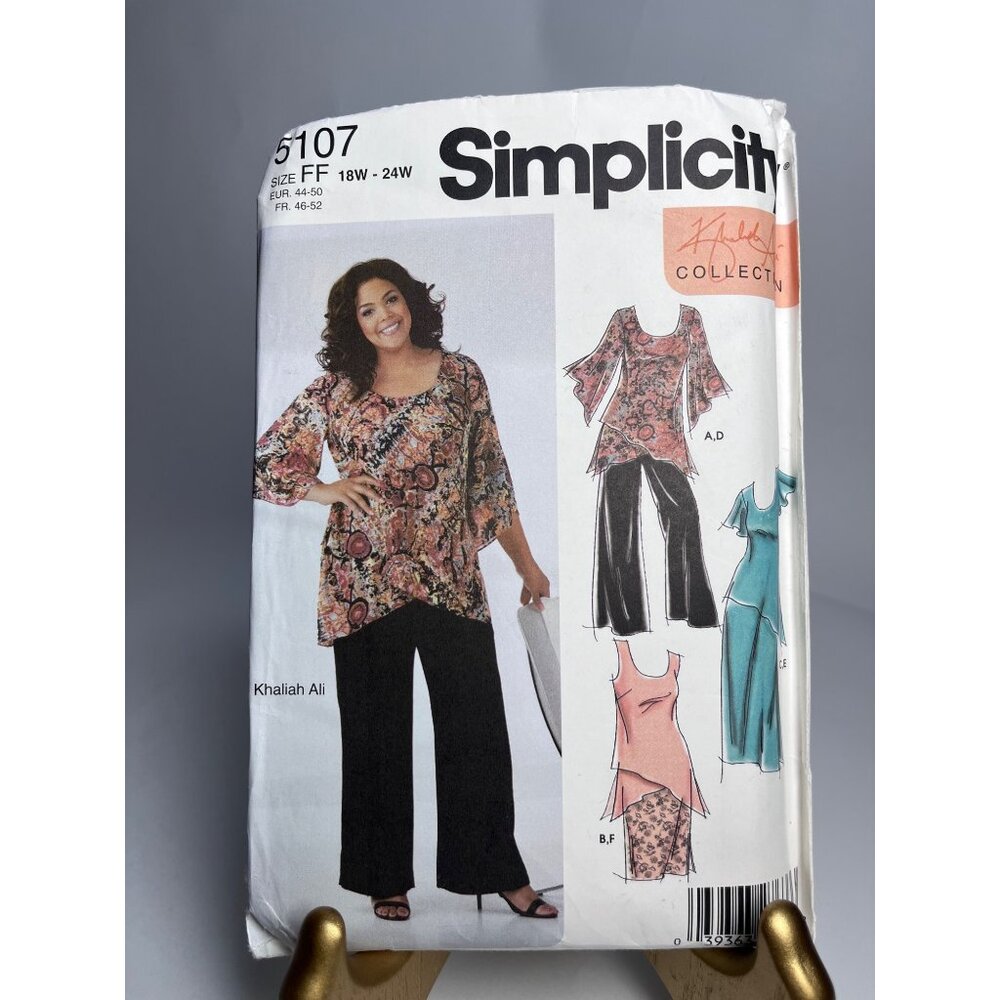 Vintage Simplicity Khaliah Ali Collection Sewing Pattern Women Plus Size 18W-24W